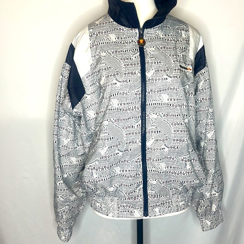 Vintage Ellesse Fish Windbreaker Blue/White Unisex